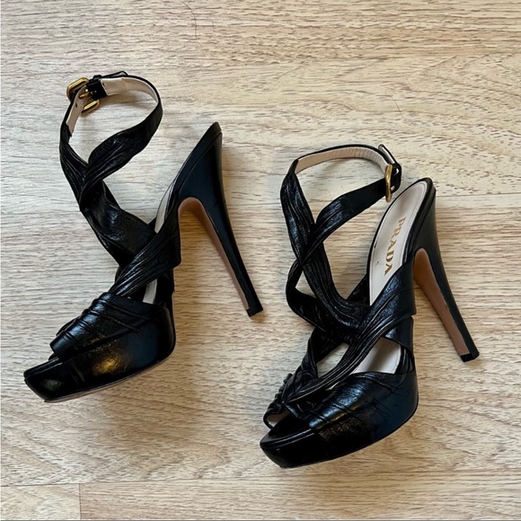 Prada ankle wrap heels - Picture 2 of 11